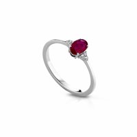 Anello Lelune Donna LELUNE DIAMONDS in Oro bianco Rubino LDRNRB47004 - LDRNRB47004